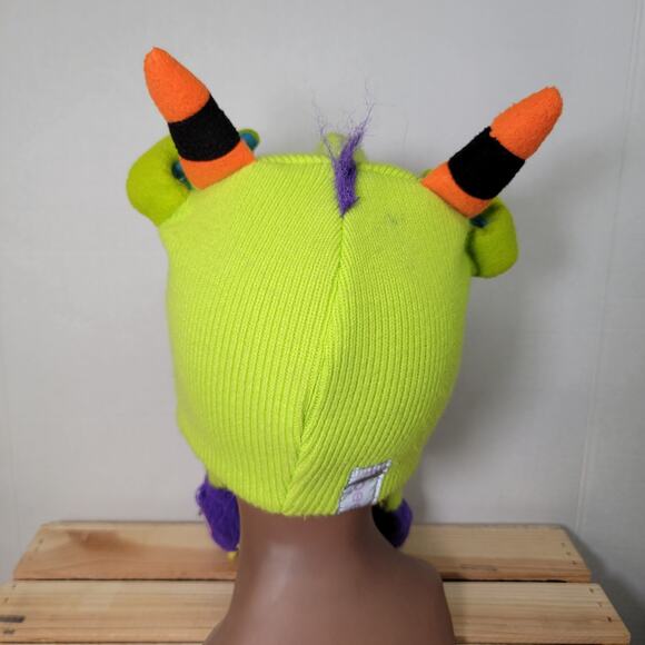 Flipeez Kids Green Monster Beanie w/ Flipping Hands - Picture 4 of 7